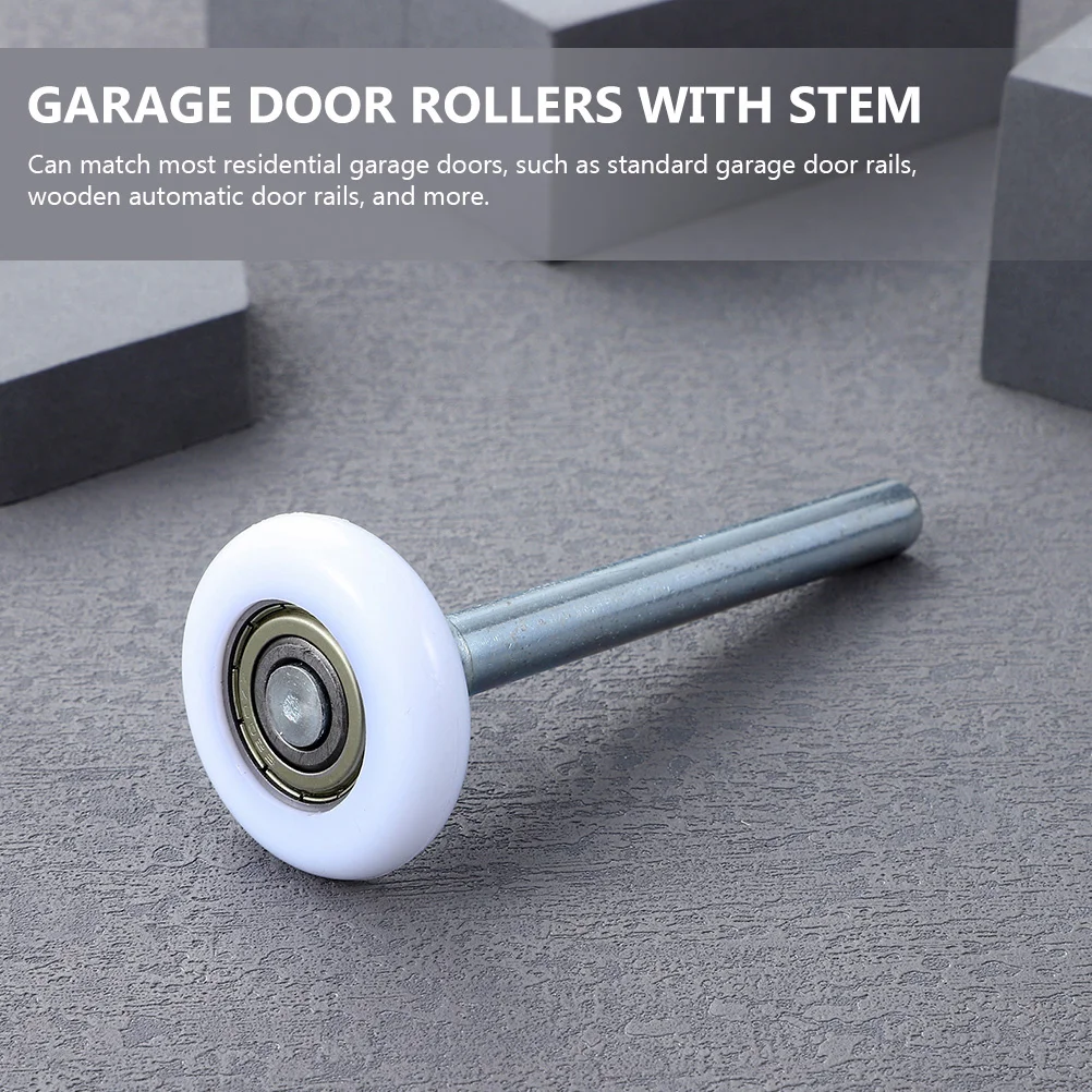 

2pcs Nylon Garage Door Roller 7Ft Replacement Stem Quiet Smooth Precision Bearings For Residential Garage Door Hardware Rollers