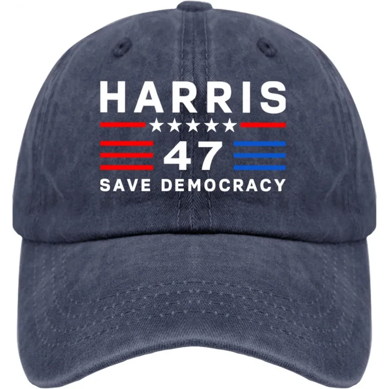 Harris 47 Save Democracy Harris for Mens Women Cowgirl  Cowboy Outdoor Custom Baseball cap