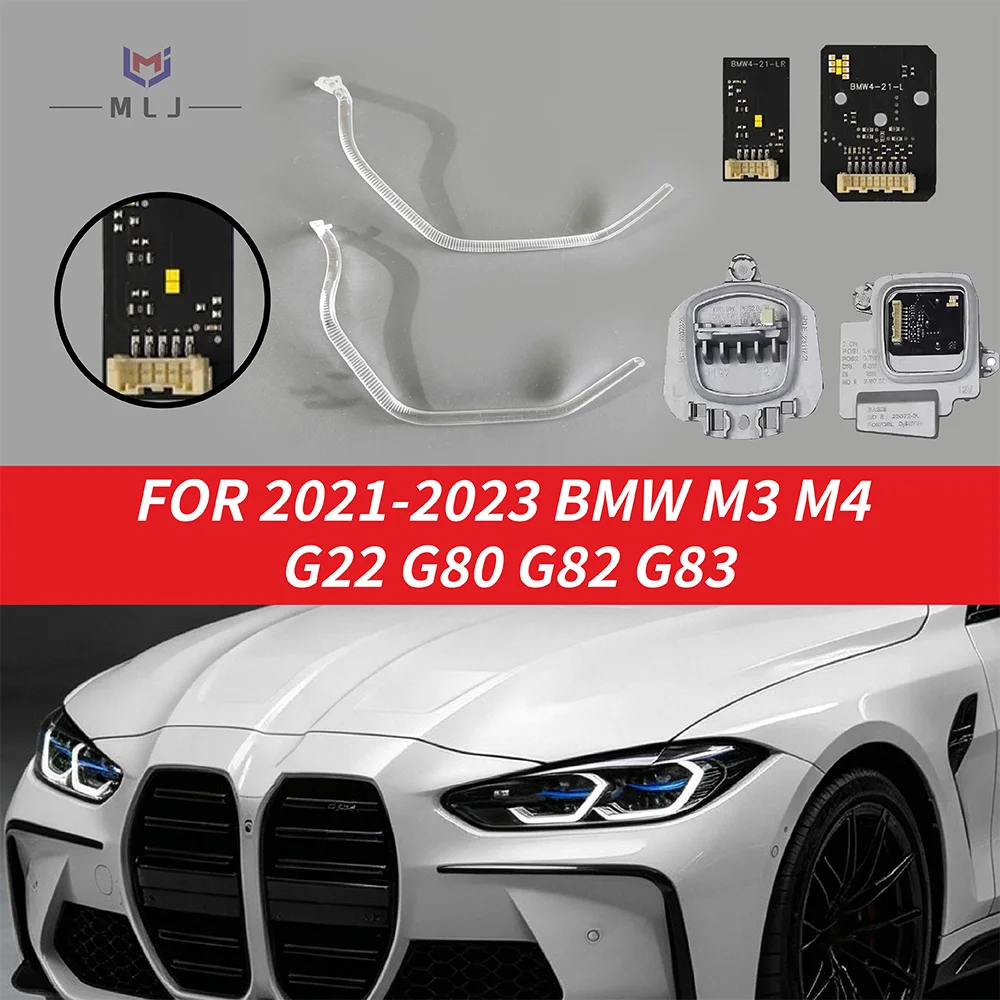 drl-ledデイタイムランニングライトチップヘッドライトモジュールエンジェルアイライトledガイド-bmw-m3-m4-g22-g80-g82-g83-2021-2023用