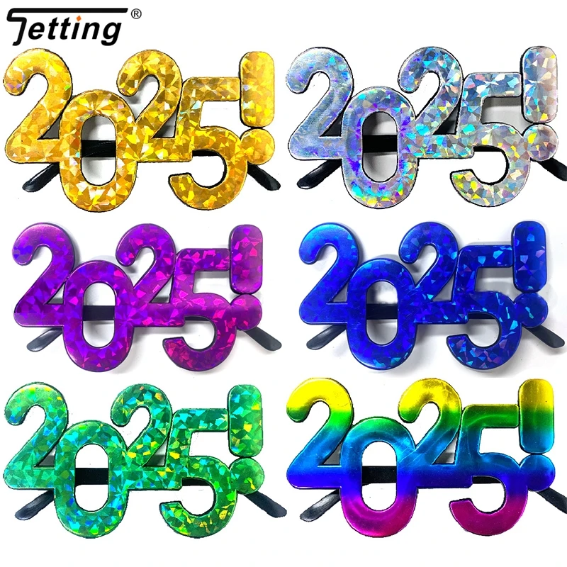 1 قطعة 2025 السنة الجديدة الإبداعية أرقام مضحك نظارات حفلة عيد الميلاد الديكور ليلة رأس السنة التصوير الدعائم واللوازم
