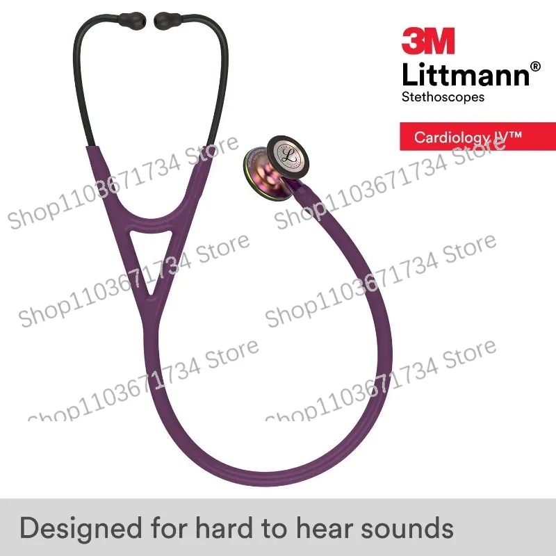 

6205 3M Littmann Cardiology IV Stethoscope, 6205, Plum Tube, Rainbow Chestpiece Violet Stem
