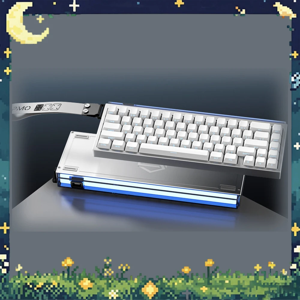 PMO GP68 Aluminum Magnetic Switch Gaming Keyboard 68 Keys Wired Rapid Trigger Hall Effect Keyboard for FPS Games PC