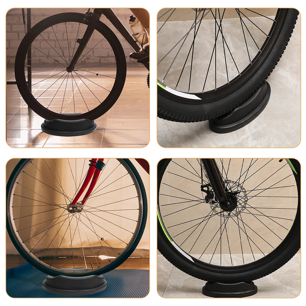 

4pcs Cycling Trainer Front Wheel Riser Block Bike Riding Platform Stable Base Lightweight Portable Bike Stand For Indoor Outdoor