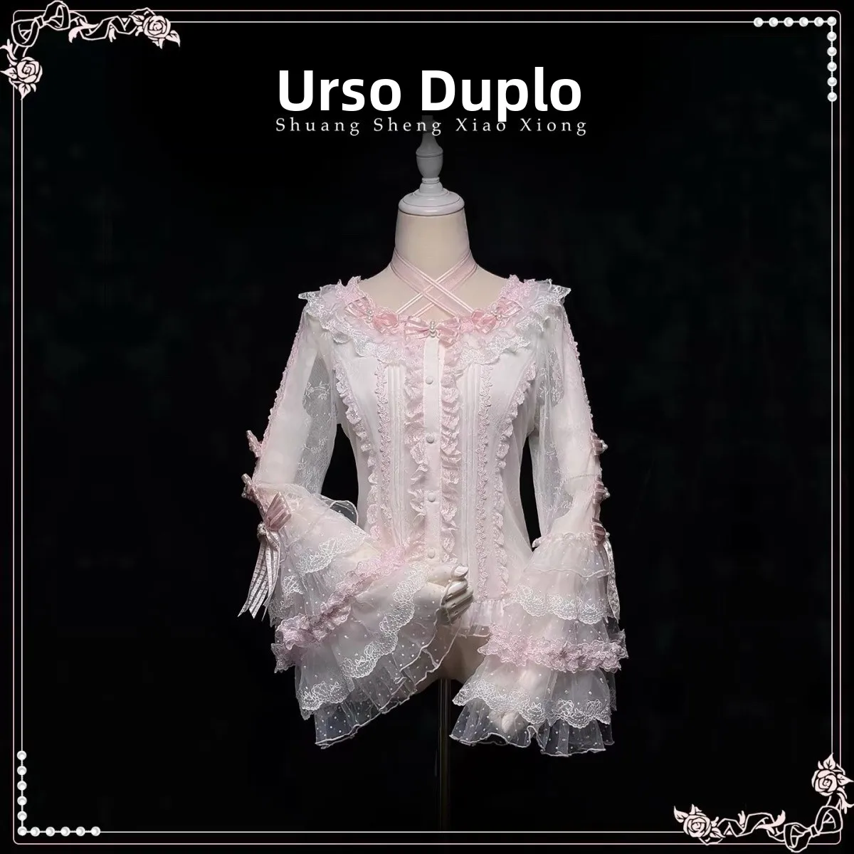 sweet-style-long-sleeve-shirt-waist-cinched-elegant-dress-new-lolita-love-you-heart-home-clothes-sleep-dress-with-chest-pad