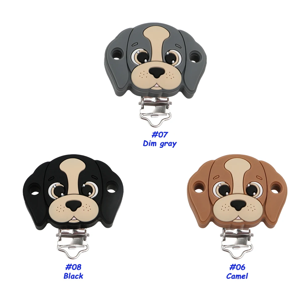 Kovict 3pcs Cartoon Animals Silicone Mix Clip Set Baby Molar Accessories DIY Pacifier Chain Necklace Chewable Nursing Accessorie