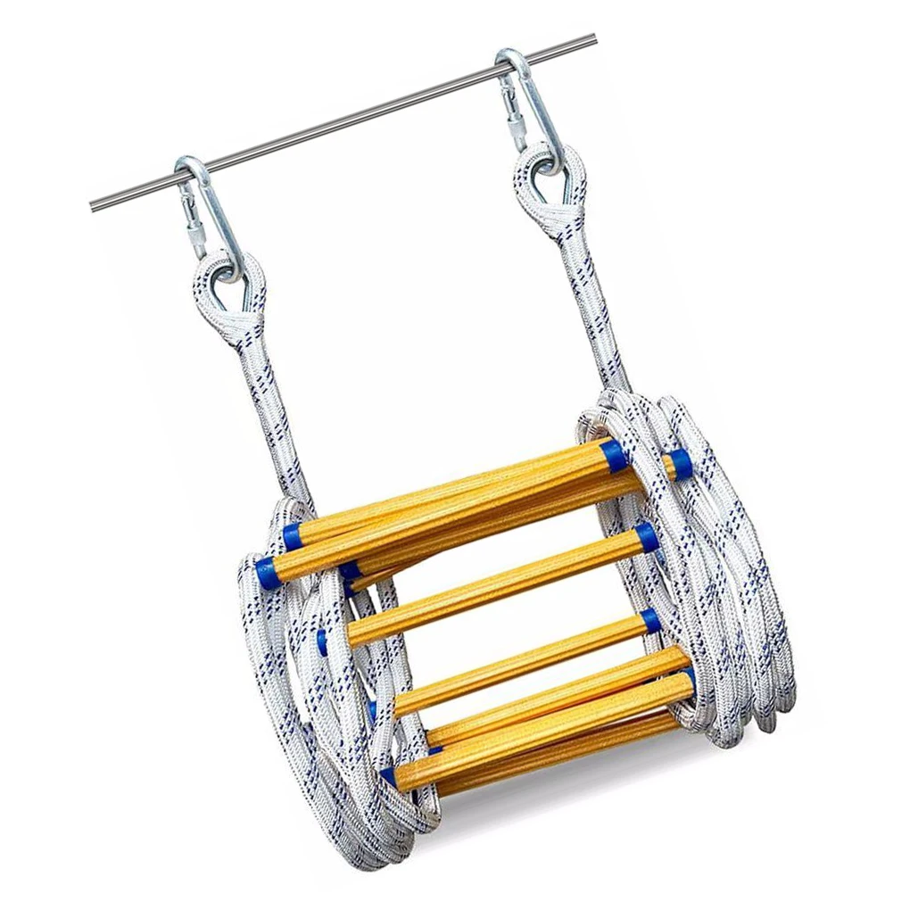 Durable Fire Escape Ladder Rest Easy With Non-Slip Manganese Steel Hook Emergency Escape Ladder