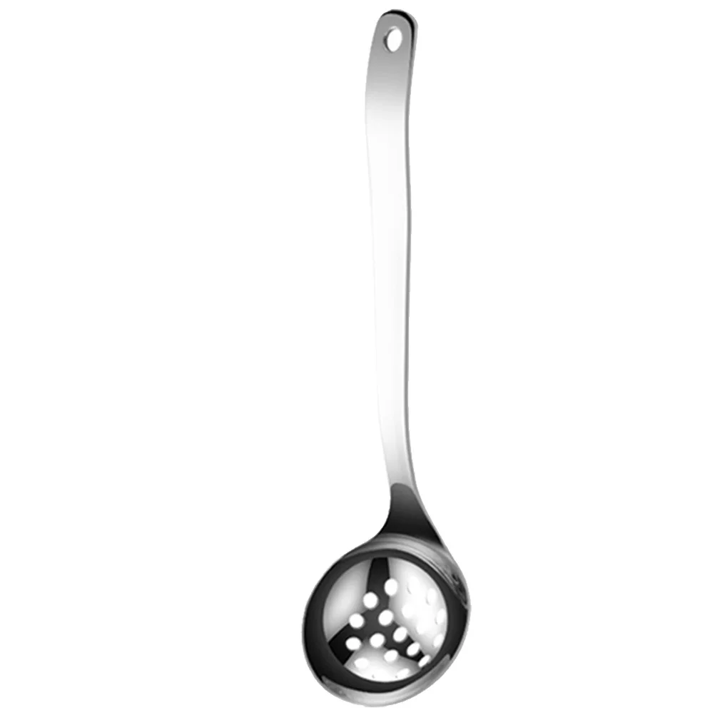 

Oil Filter Spoon Thick Stainless Steel Non-Stick Surface Easy Clean Hanging Design Multi-Use Cooking Hotpot Soup