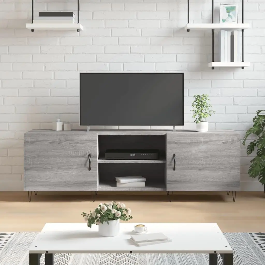 150x30x50 cm Grey Sonoma TV Cabinet | Durable Engineered Wood Entertainment Unit