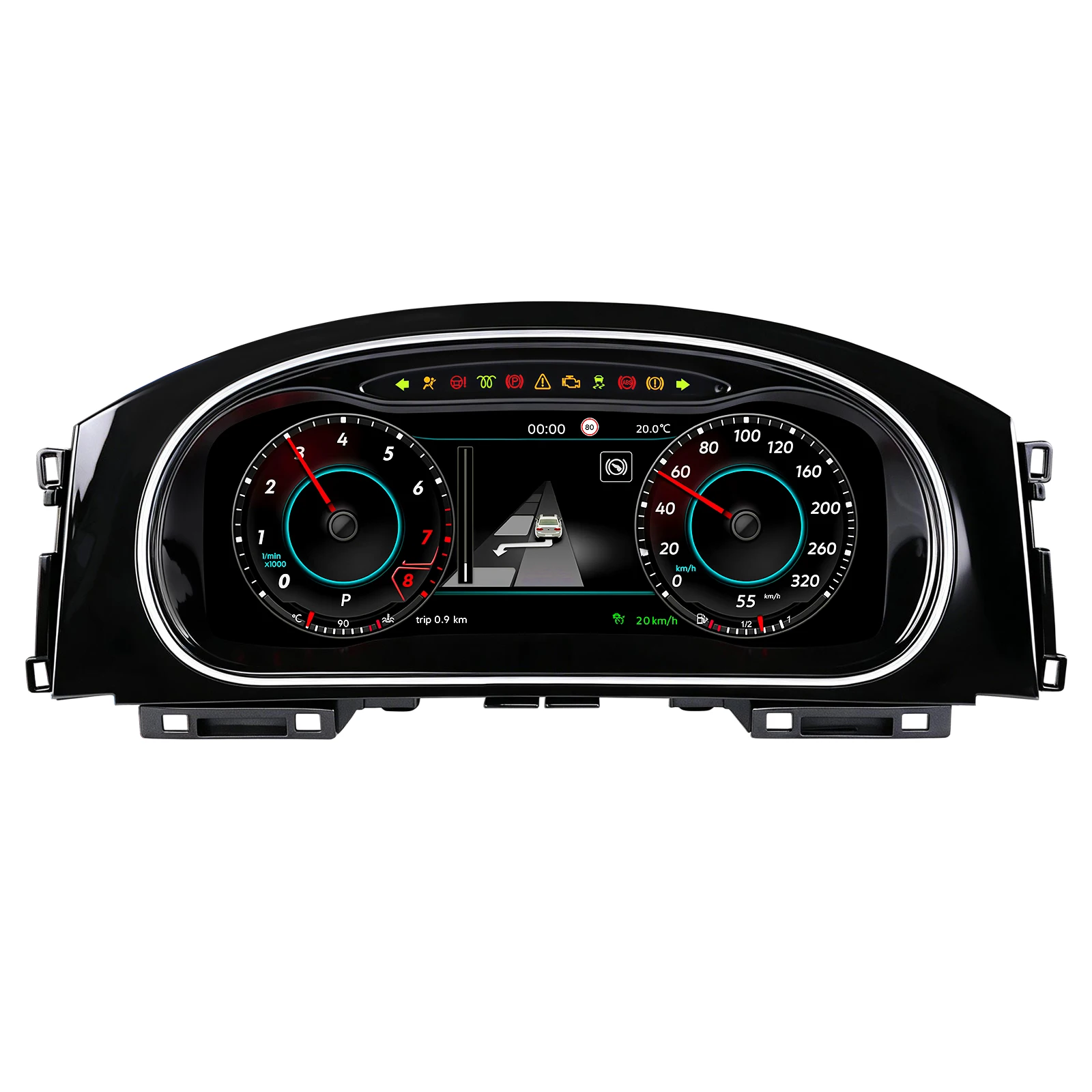 Hizpo 12,3 Zoll Auto LCD Digitales Armaturenbrett Kombiinstrument für Volkswagen Golf 7 2014-2020 – Modifiziertes Autoradio Instrumententafel Cockpit Kombiinstrument Display Tachometer