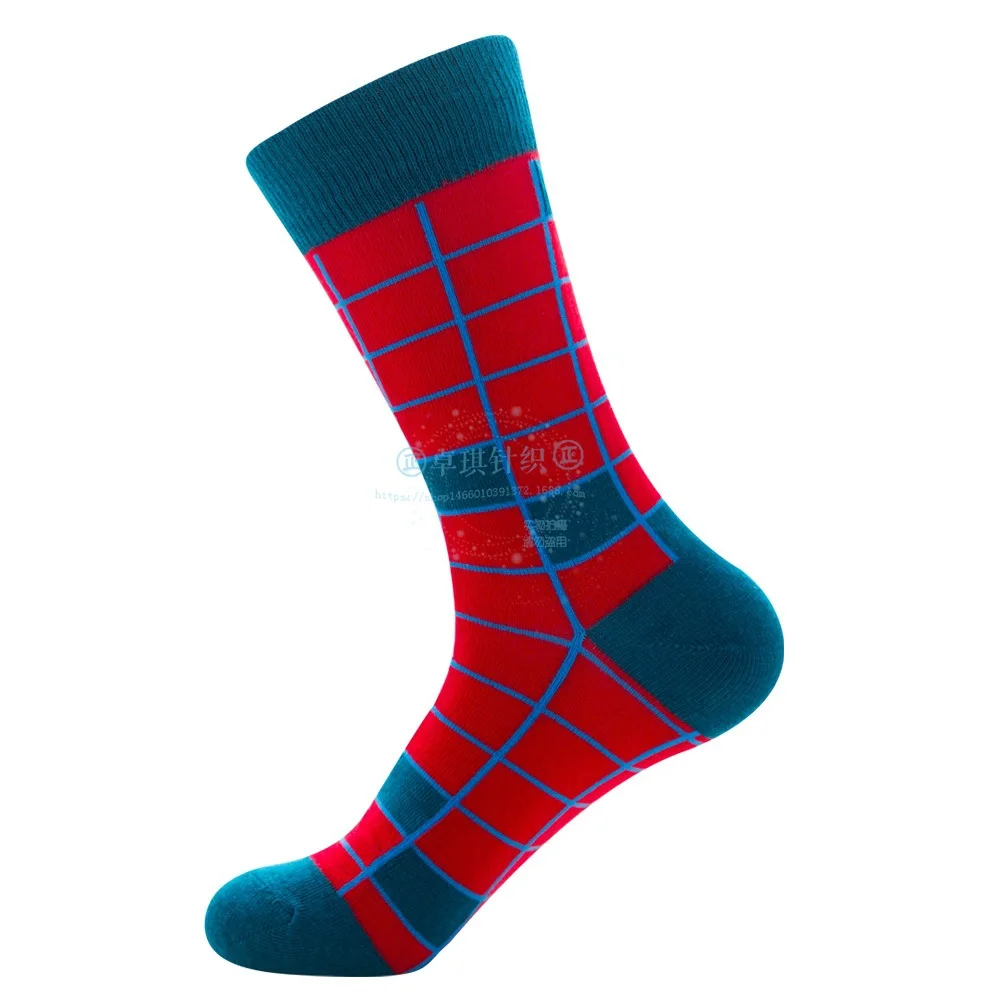 Red, yellow, Gray Grid, Luo Kou dark green vertical bar, pink vertical bar, blue vertical bar men and women socks  ZQ-002