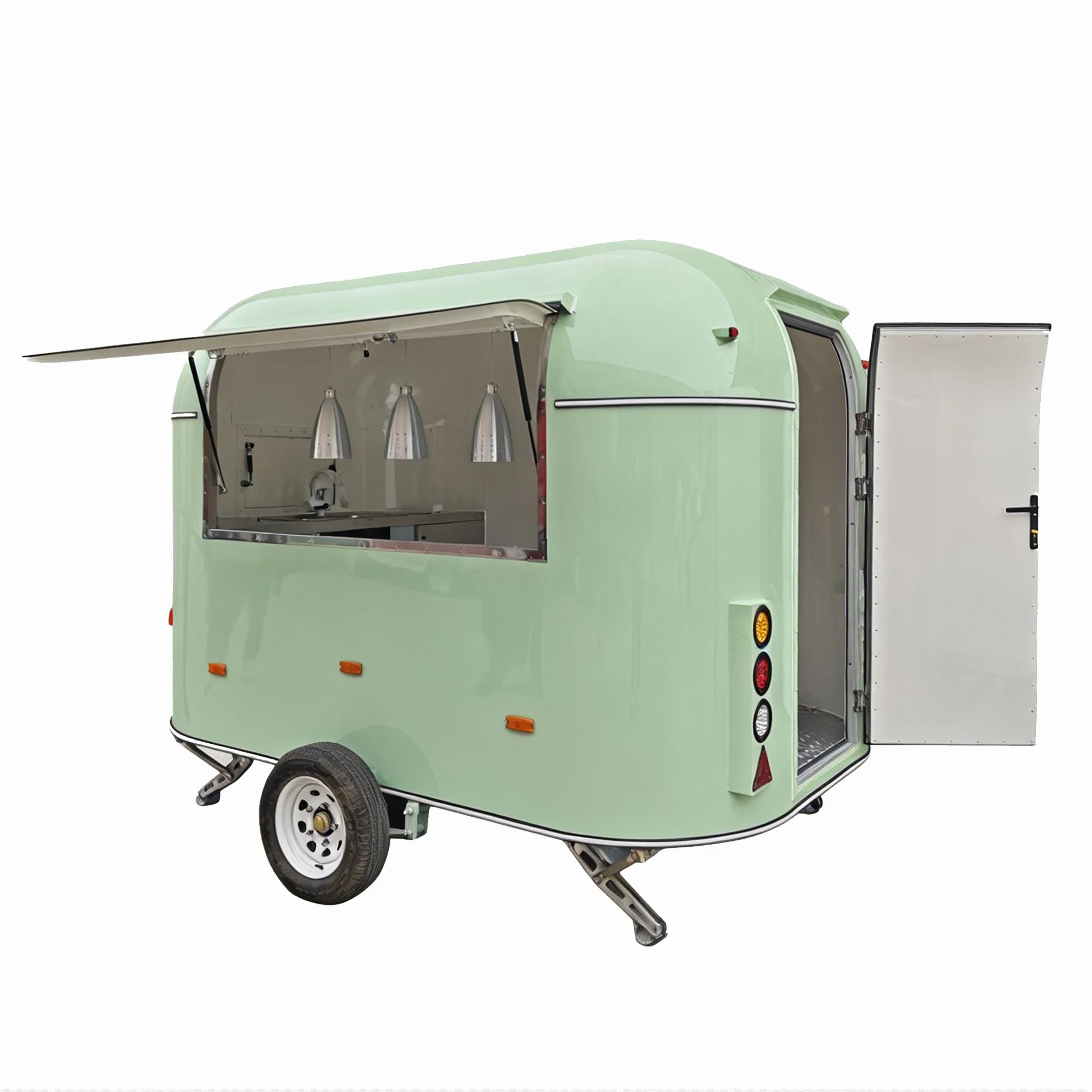 Fully Equipped Mobile Food Trailer Burger Pizza Hot Dog Coffee Bar Truck Commercial Street Kitchen with CE DOT
