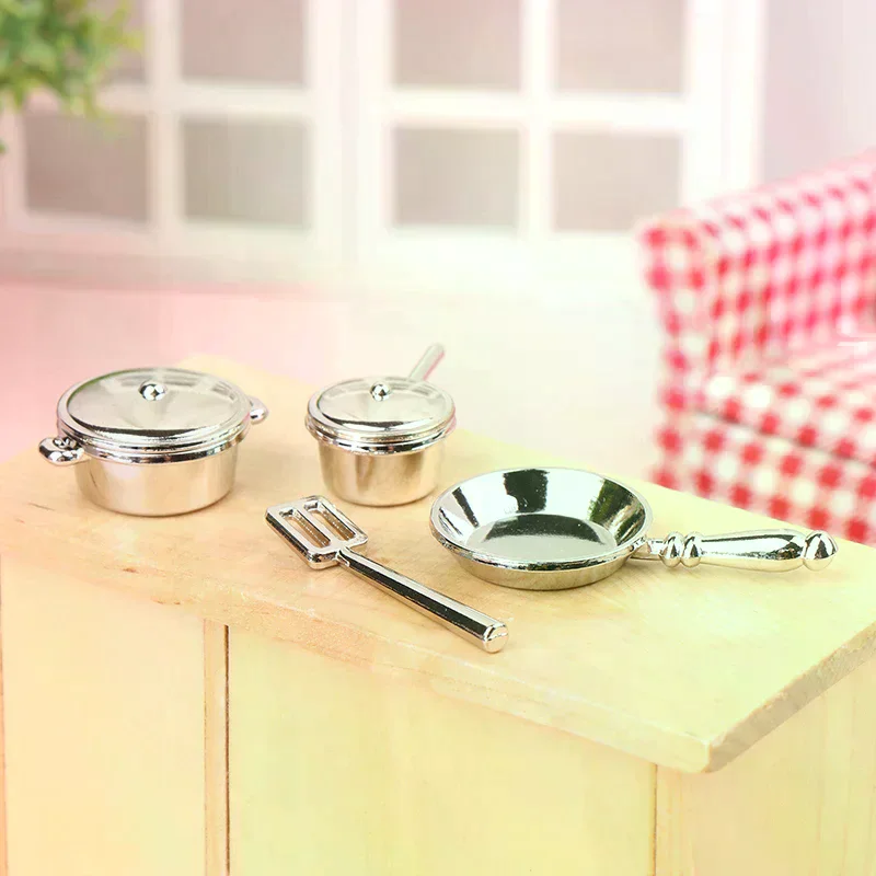 /Cna/Dollhouse Mini Kitchenware Model Dollhouse Kitchen Pot Spatula Decorations Cooking Toys Accessories 1/12