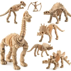 Emulation Mini Jurassic Period Dinosaur Skeleton Archaeology Animals Model Tyrannosaurus Action Figures Early Teaching Aids Toys