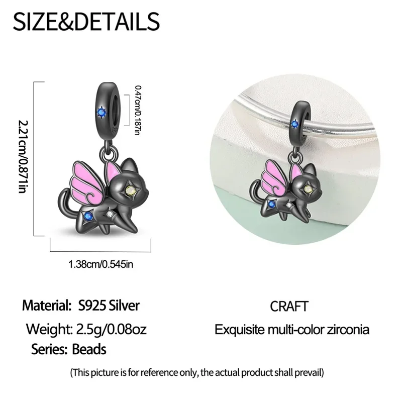 Cute Capybara Elephant Cat Charms New Original 925 Sterling Silver Animal Series Pendants Beads Fit Bracelet DIY Jewelry Marking