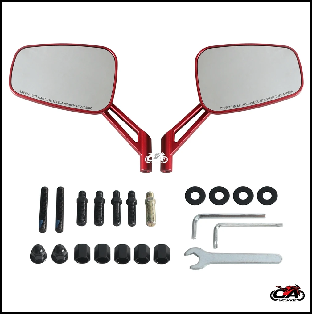 Touring Side View Mirrors For Harley Road King Electra Glide Street Glide Road Glide Ultra Limited 8/10mm Thread Rearview Mirror