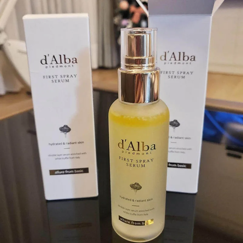 d‘Alba SPF50+ White Truffle Essence Spray Hydrates Moisturizes Relieves Dryness Soothes Redness Sensitivity Firms Brightens Skin