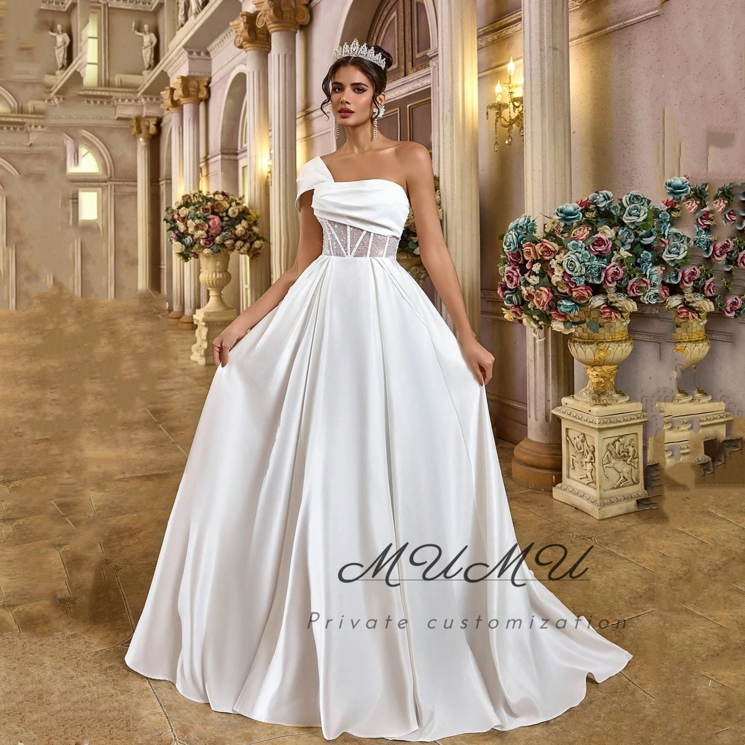 

MuMu Customized فساتين سهرة Elegant Party Dress 2025 Платье Вечернее Wedding party Dress White Dress Chic Wedding Evening Dress