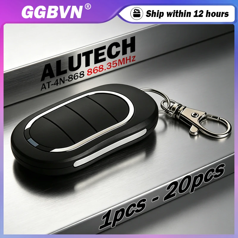ALUTECH AT-4N 868 MHz Garage / Gate Remote Control 4-Channel ALUTECH AT-4N-868 Garage Door Opener 868.35MHz Handheld Transmitter