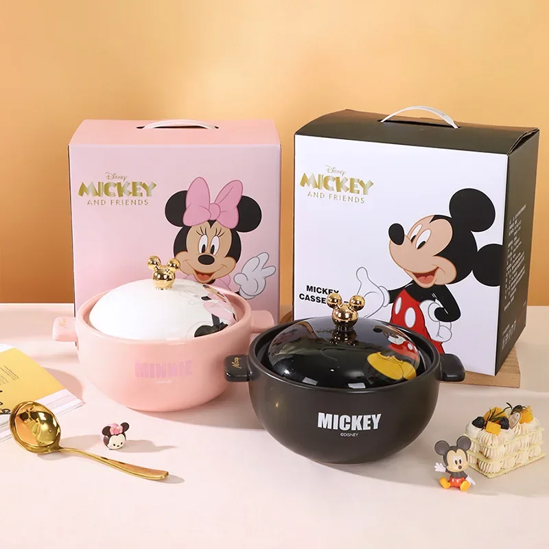 Disney Mickey and Minnie Ceramic High-temperature-resistant Casserole with Lid for Large-capacity Household Gas Stoves