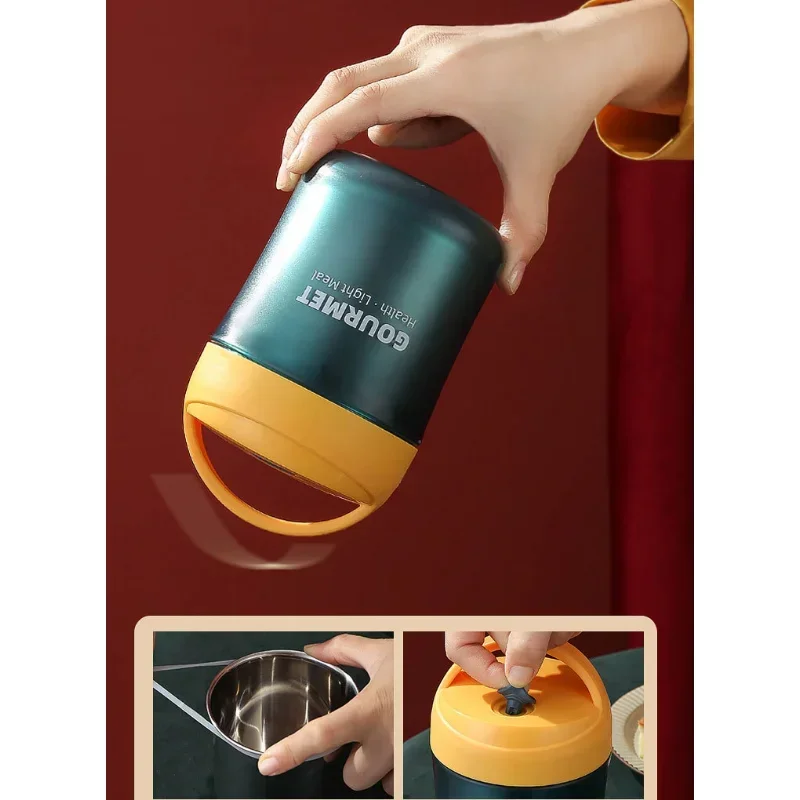 500ml Soup Cup Lunch Box Stainless Steel Thermos Mug Food Container Thermal Cup Vacuum Flasks Thermos Bottle with Spoon for Kids