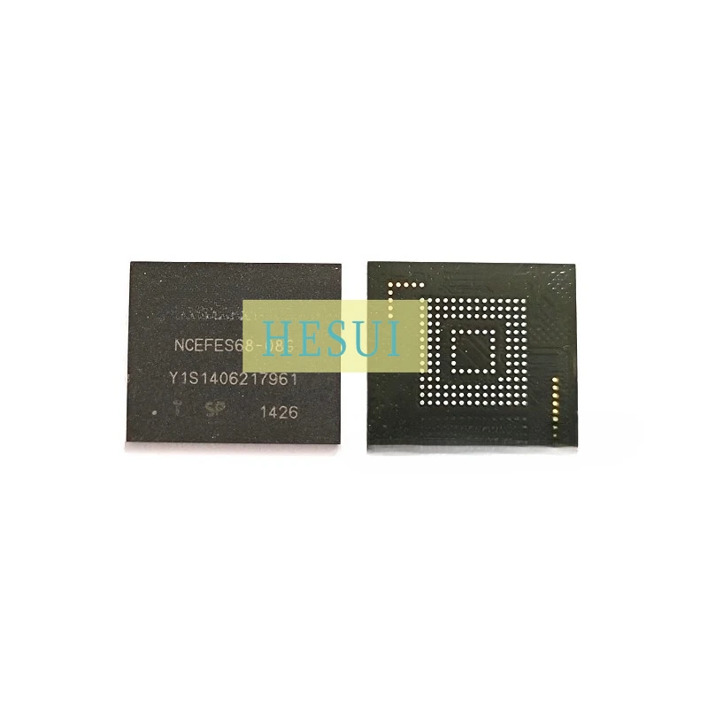 مستعمل وغير جديد وأرسل بعد قياس مكتبة الخط NCEFES68-08G eMMC 153BGA اختبار تفكيك ذاكرة فلاش IC جيد 0-10