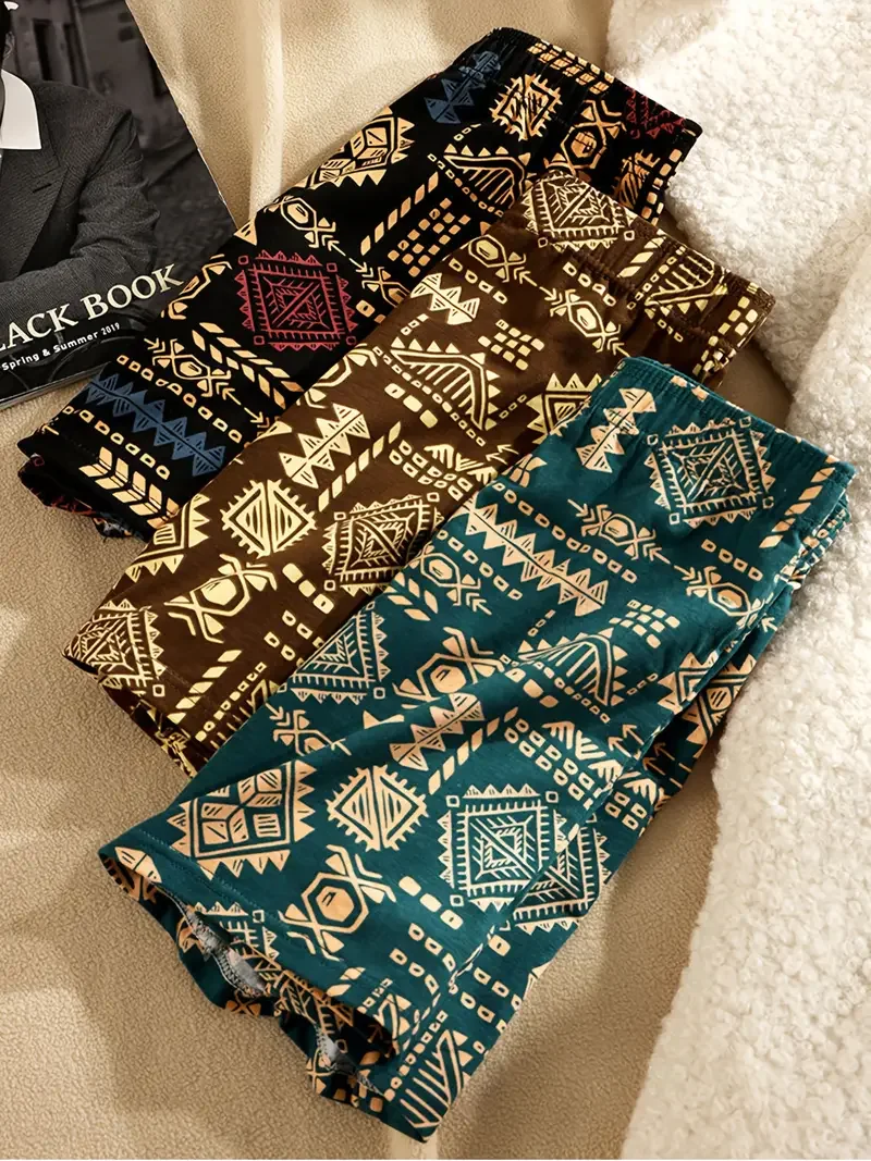 3PCS/SET Retro Ethnic Style Me - Boxer Shorts Modal recension och pris