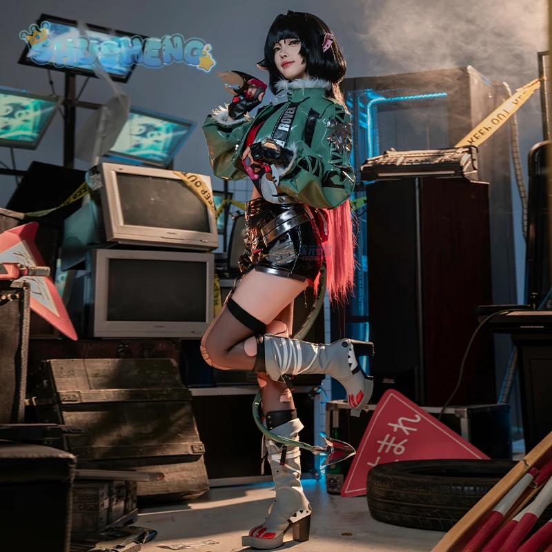 Jane Doe-Juego de Cosplay Zenless Zone Zero, disfraz Sexy de ratón para chica, riñonera con cola, calcetines, guantes, conjunto de accesorios, conjunto de fiesta de Carnaval