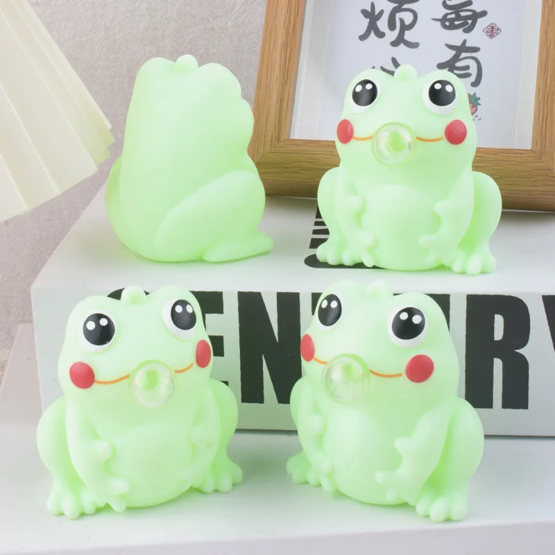 Simpatico rana animale sputo bolla antistress pizzico giocattoli per bambini novità regalo ufficio divertente sfiato giocattolo ornamenti decorativi per il desktop