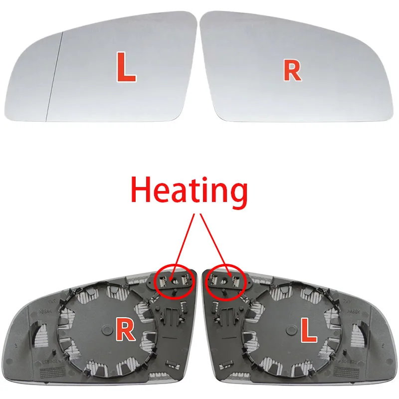 For Audi A3 A6 C6 A4 B6 B7 (Europe Version) High Quality Car Side Mirrors Heating Wide Angle Glass OEM：8E0857535E / 8E0857536E