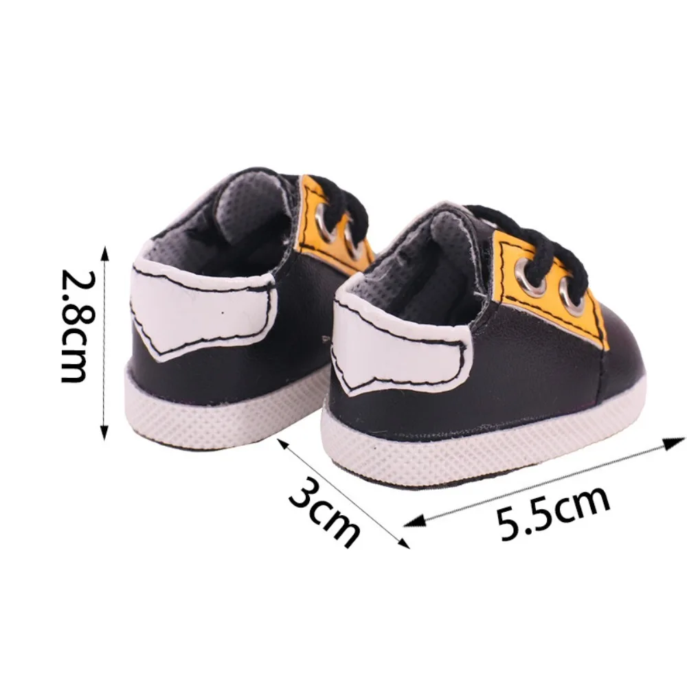 Bonitos zapatos de muñeca de 14 pulgadas, zapatillas de muñeca de goma suave hechas a mano, zapatos con cordones para muñeca multicolor, regalos de cumpleaños