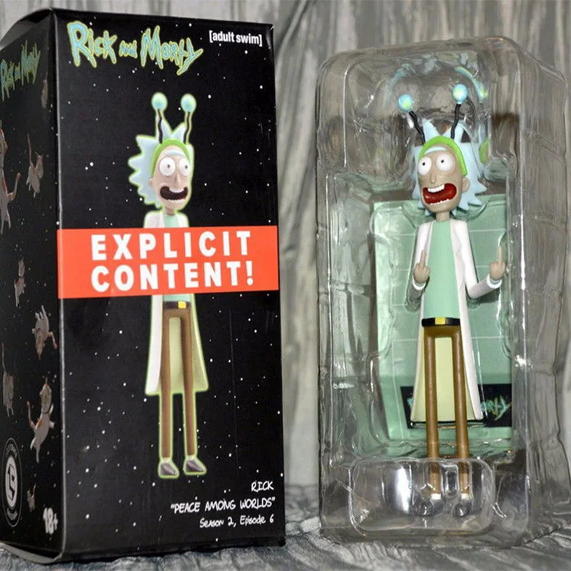 Figura de acción de Rick Shelby, figura de acción de 16cm, colección de Paz de dedo medio, modelo de Among Worlds, adornos, modelo, juguetes para