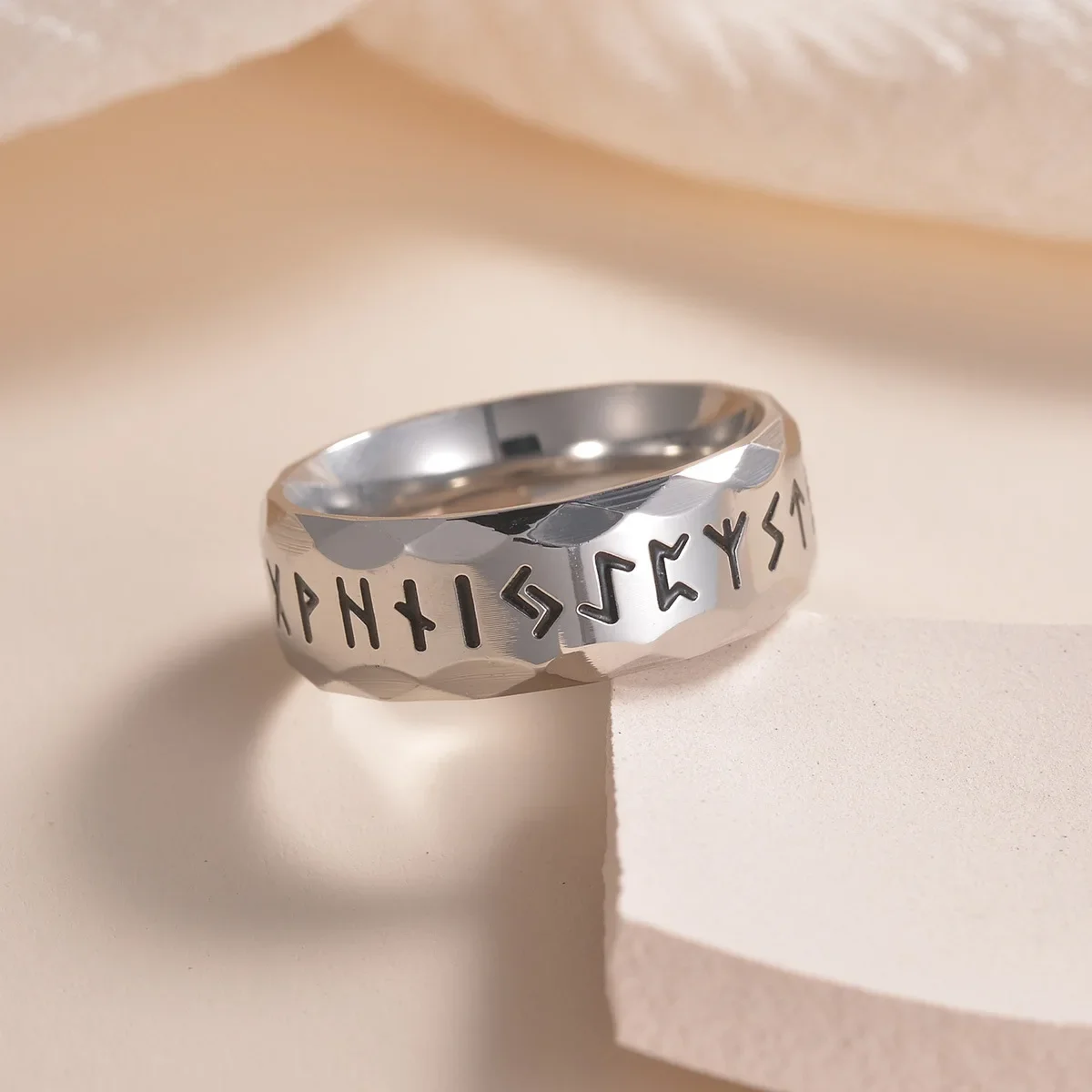 Vintage Odin Norse Viking Rune Rings For Men Women 316L Stainless Steel Words Ring Retro Amulet Jewelry Gifts Wholesale