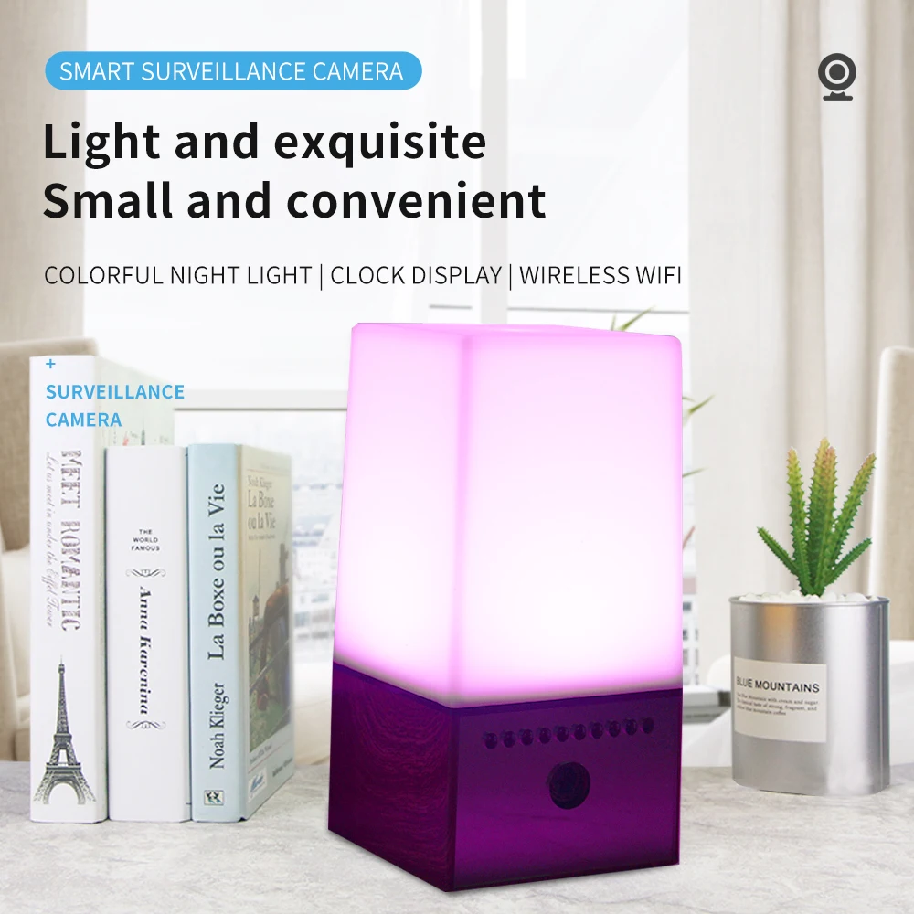 Mini Camera Lamp WiFi Monitoring Security Protection Remote Monitor Camcorders Night Vision LED Lamp Surveillance Smart Home