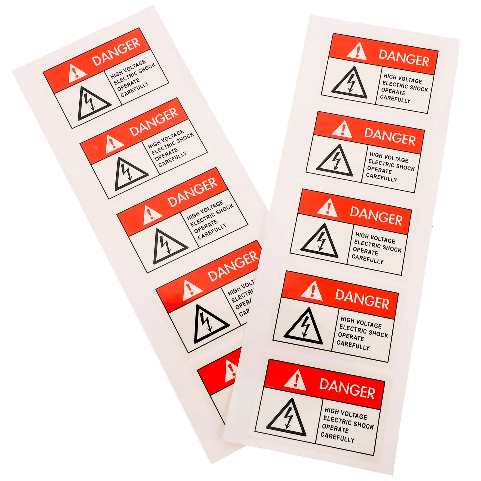 10pcs Fragile Warning Stickers Red Safety Sign Clear Text Adhesive Decal For Home Packaging Box Traffic Safety