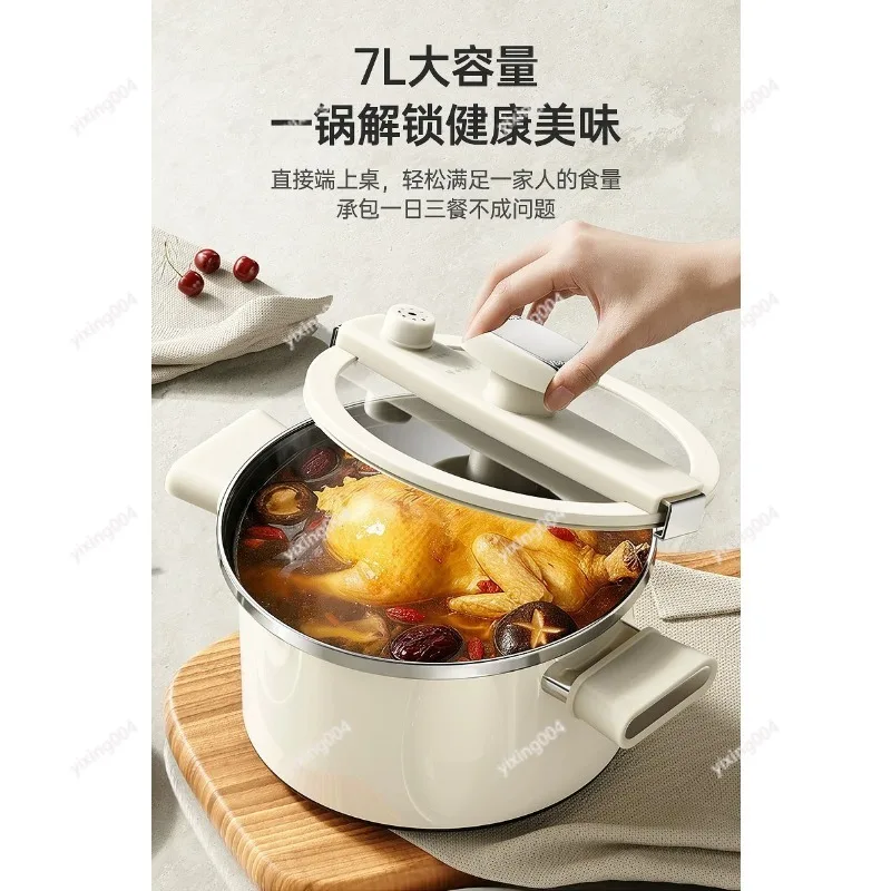 

Home Titanium Enamel Casserole, Universal Cooking Pot for Braising & Soup