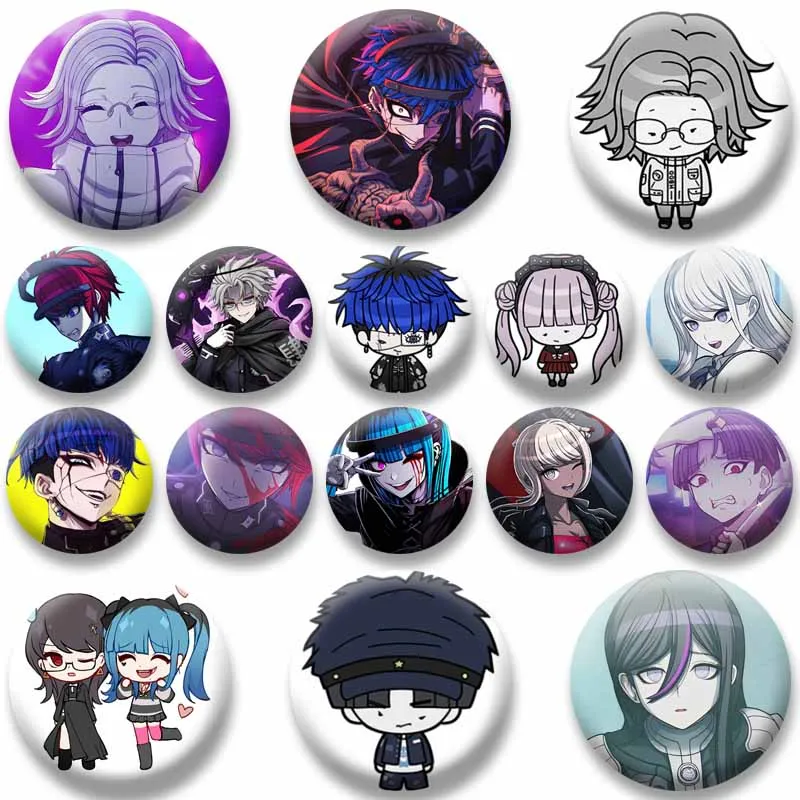 Takumi Eito Yugamu Darumi Can Badge Anime Game The Hundred Line Lapel Pin Cartoon Brooch Cosplay Jewelry Accessories Friend Gift