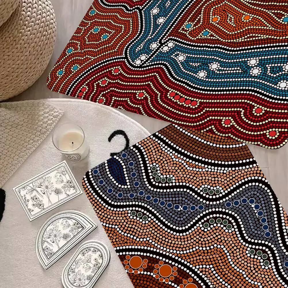 AustralianS Aboriginal Art Entrance Door Mat Nordic Style Home Doormat Bathroom-Toilet Mats Bedroom Hotel Decor Mat