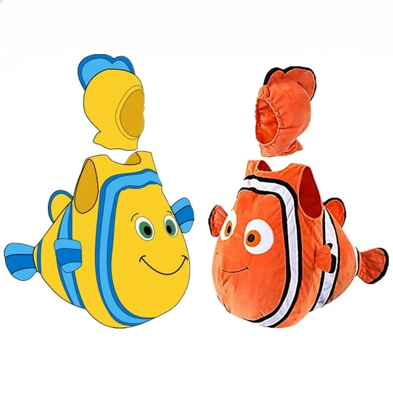 Toddler Nemo Costumes Classic Movie Anime Clown Fish Hooded Suit Baby Cosplay Costume Halloween Christmas Baby Play Costume