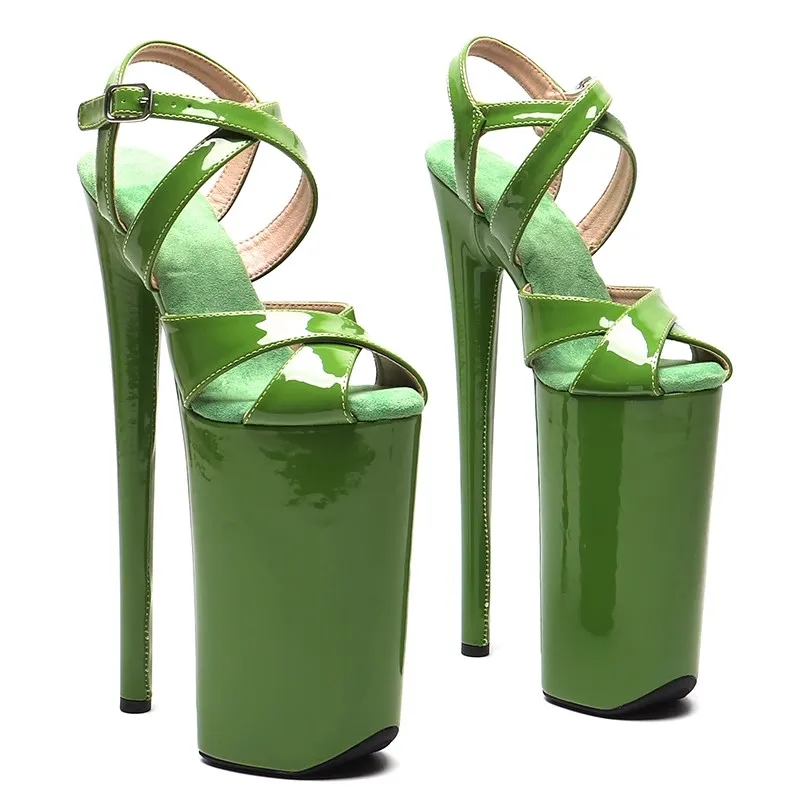 

New 26CM/10inches PU Upper Sexy Exotic High Heel Platform Party Sandals Pole Dance Shoes Model Shows Sandals 023