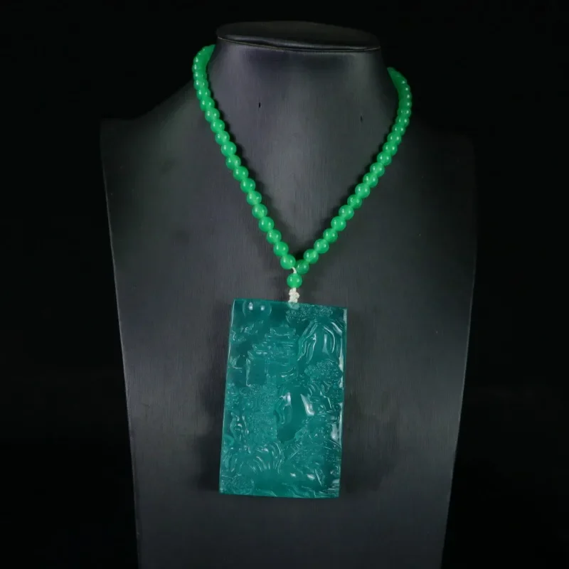 

Natural High Ice Quartzite Landscape Pendant