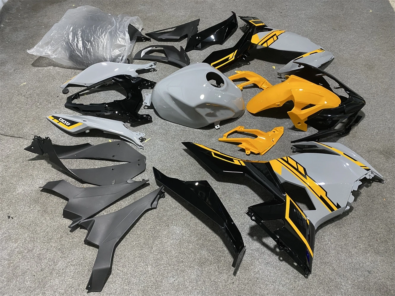 Motorcycle Fairing kit for Ninja 400 18 19 2021 22 23 year EX400 ZX400 2018 2019 2020 2021 2022 2023 Fairing gray orange