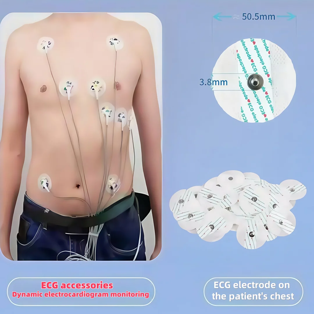 

ECG accessories, electrode patches, medical disposable non-woven heart rate ECG electrode patches, self-adhesive patches