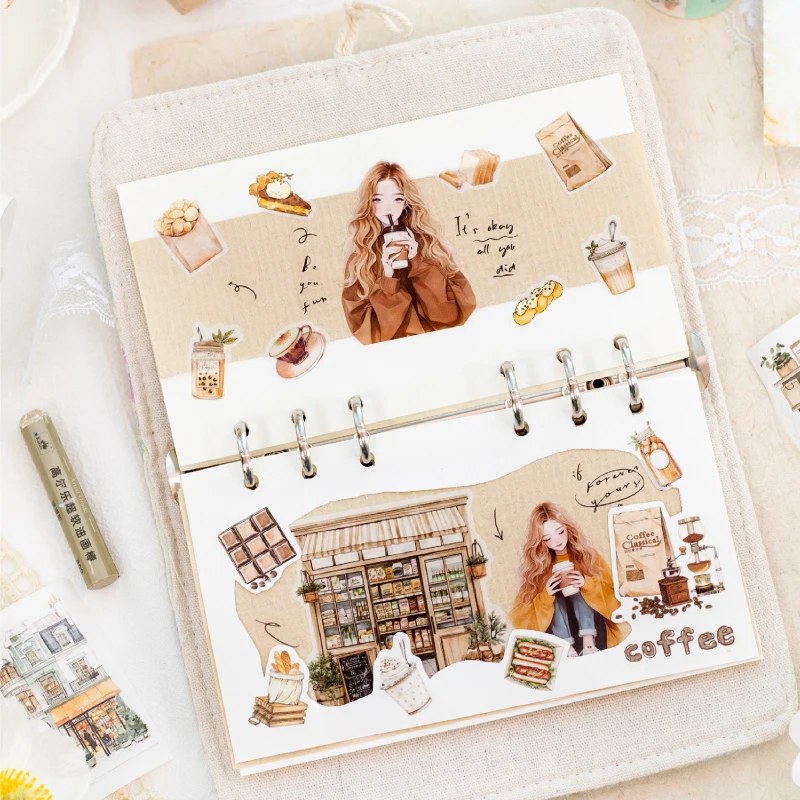 4packs/LOT Fragmented daily life series cute lovely retro decorative paper masking washi tape