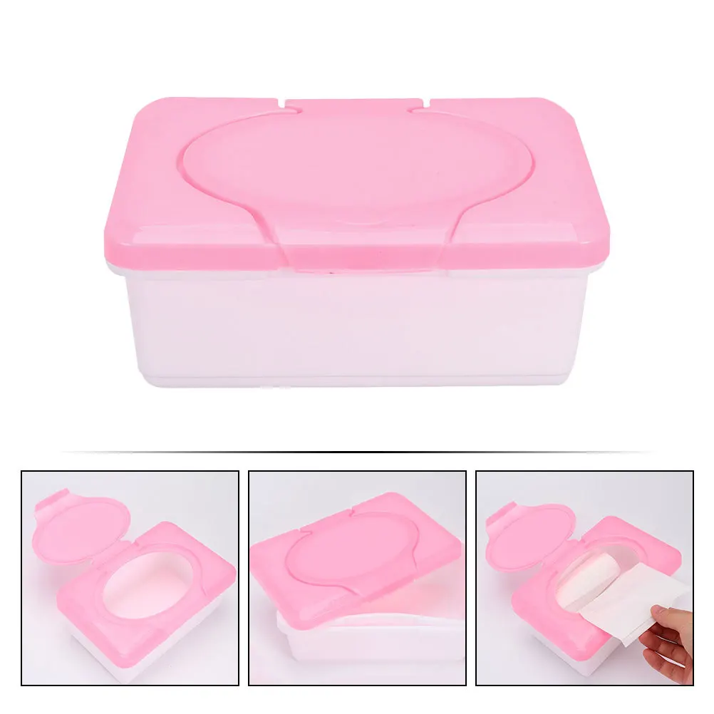 

1pc Eco-Friendly Wipes Box Plastic Reusable Wipe Dispenser For Bathroom Travel Nursery Tissue Holder Container Portable