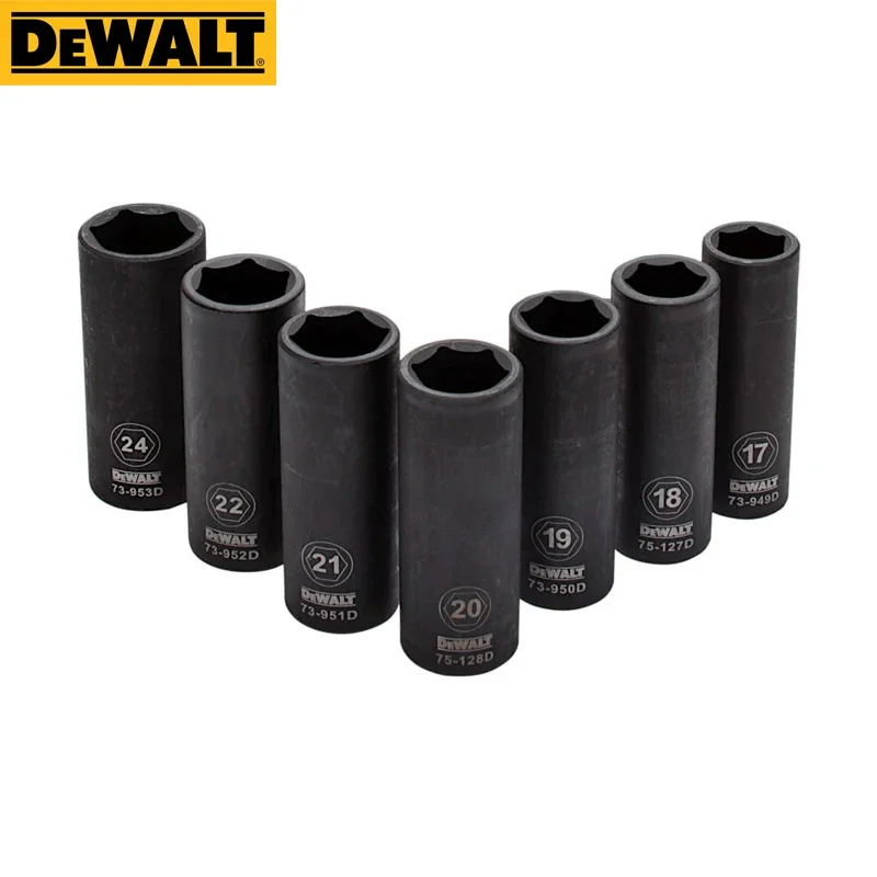 Imagem -05 - Dewalt Dwmt74737 Pcs Polegada Unidade Impacto Profundo Metric Socket Conjunto Chave de Impacto sem Fio Ferramenta Elétrica Acessórios