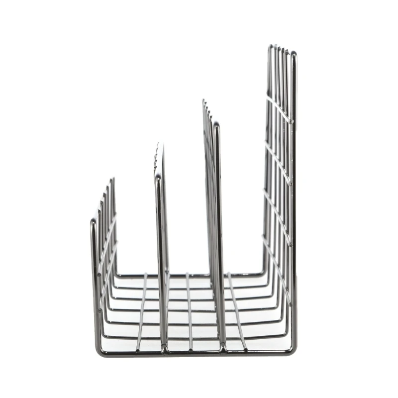 Organizzatore di riviste in metallo Porta libri in filo di ferro Porta riviste da scrivania a 3 scomparti per libri di riviste Libro di ricette