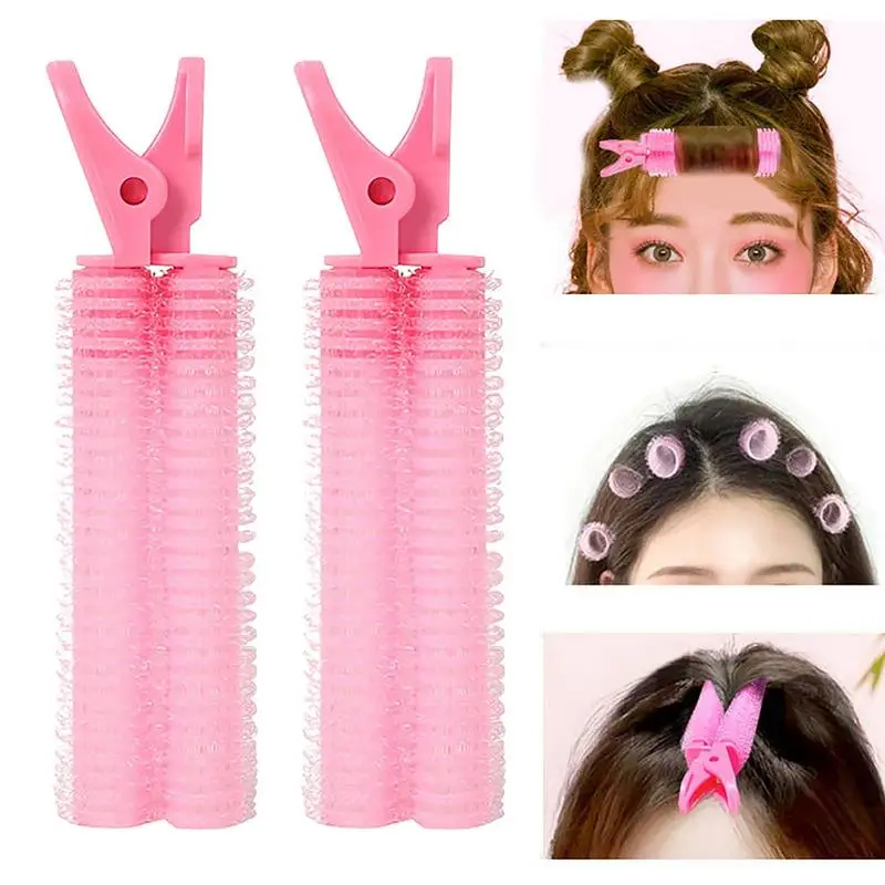 

2 Pcs Bangs Hair Root Fluffy Hair Clips Lazy Hair Clips Hair Top Styling Curling Barrel Hair Styling Hairpins Hair Rollers