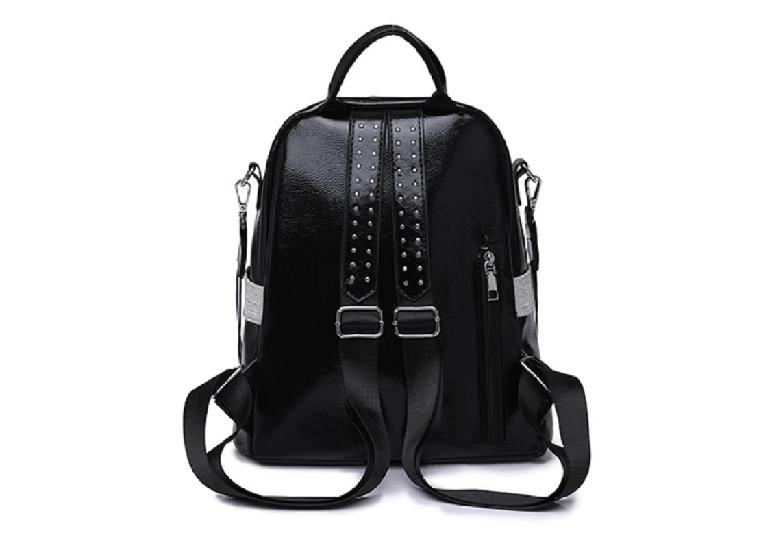 New Fashion Women High Quality Leather Travel Backpack Large Capacity Shoulder Bags School Bag for Teenage Girls Sac A Dos