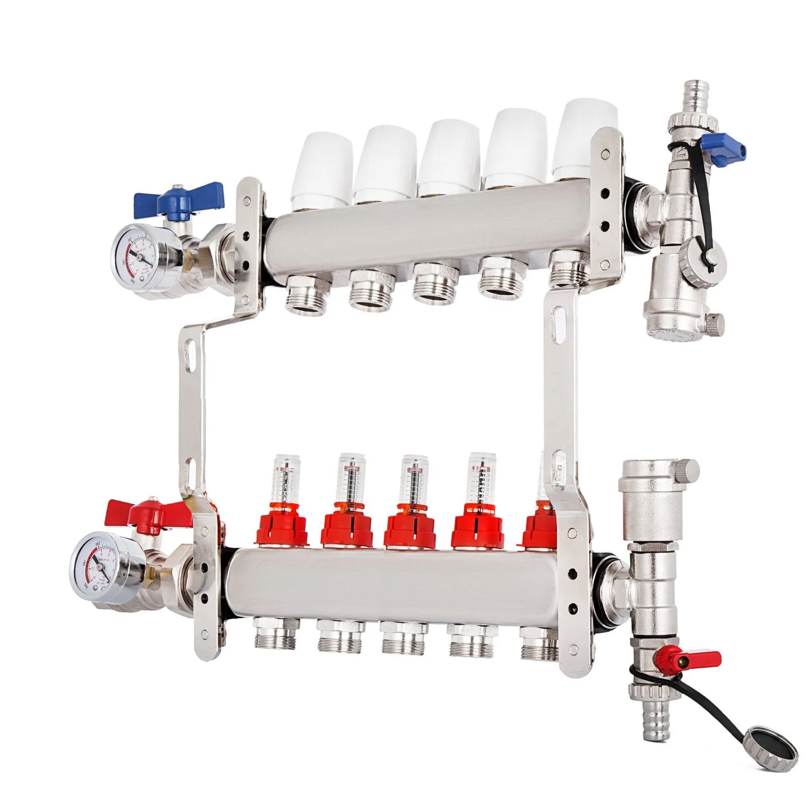 

ATV&UTVATV&UTVHUIBO Under Floor Heating HVAC Stainless Steel Manifold for Plumbing Water Systems with Flow Meter