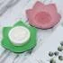 

5Pcs Silicone Soap Box Lotus Shape Non-slip Portable Holder Water Draining Solid Color Draining Soap Dish Bathroom Accessories